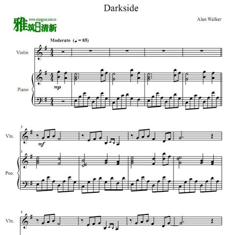 Darkside小提琴钢琴伴奏谱 - 找教案个人博客