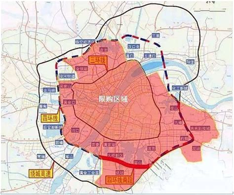 武汉市主城区居民商业用地建设强度分区区划图 -房天下武汉购房论坛