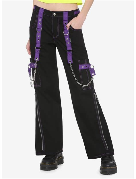 Tripp Black & Purple Street Pants | Hot Topic