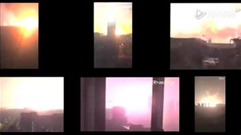 天津大爆炸，多角度记录视频
