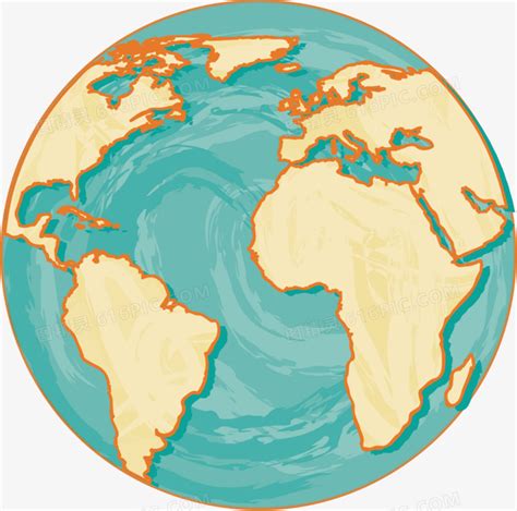 彩色手绘水彩世界地图矢量素材免费下载 - 觅知网