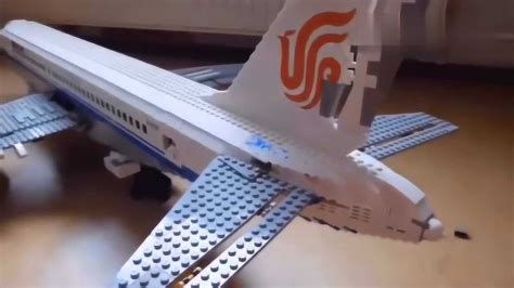 乐高积木搭建中国国航A319大飞机_腾讯视频