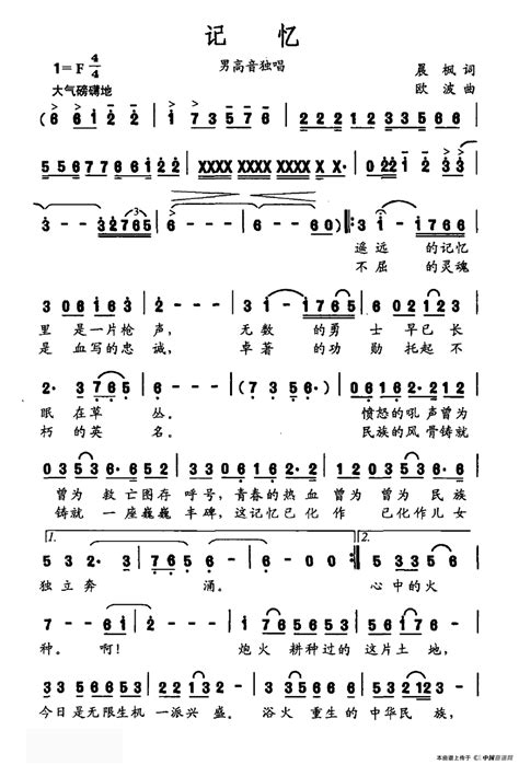 独家记忆-陈小春-钢琴谱文件（五线谱、双手简谱、数字谱、Midi、PDF）免费下载