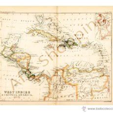 west indies and central america - map edited in - Compra venta en ...