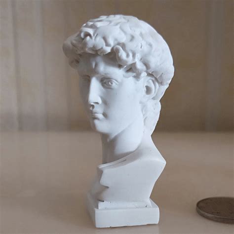 7cm高大卫头像迷你小树脂仿石膏雕像欧式风格雕塑摆件手办素描用-阿里巴巴
