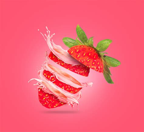 水果草莓粉红色可爱背景图片免费下载-千库网