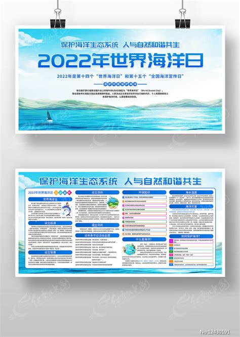 2022年世界海洋日展板宣传栏图片_展板_编号12430191_红动中国