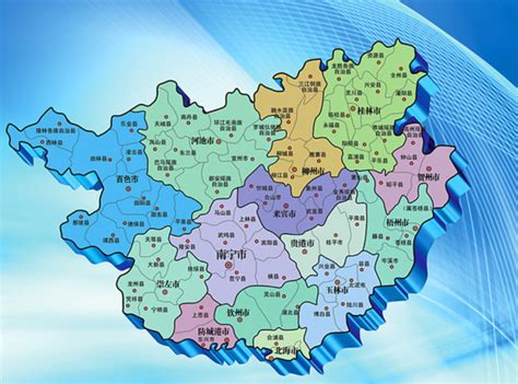 广西各县地图,广西省各市县,广西省52个县_大山谷图库