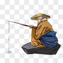 姜太公钓鱼,动漫卡通,设计素材,设计模板,汇图网www.huitu.com