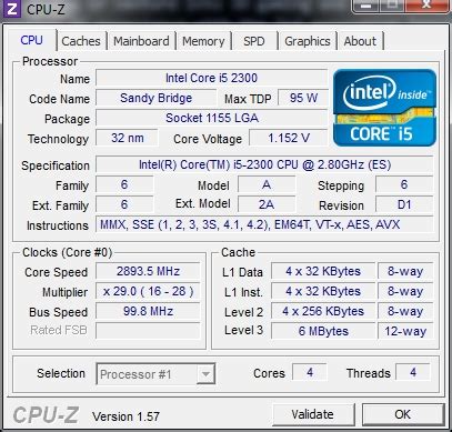 Intel Core i5-2300 CPU | TechwareLabs