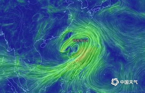 台风“丹娜丝”彩色风场图-天气图集-中国天气网