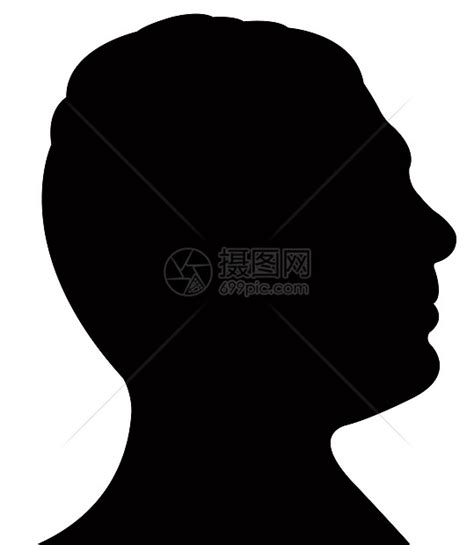 一个人头的光影矢量头发白色思想家黑色思维青少年概念男人插图高清图片下载-正版图片321932160-摄图网
