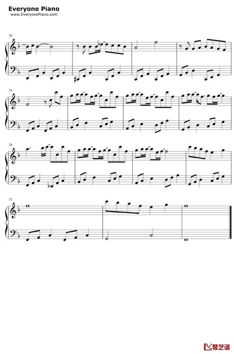 冬眠钢琴谱-司南-超唯美钢琴版-抖音热歌-歌谱网