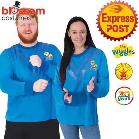 CA1533 ADULT THE Wiggles 30th Anniversary Blue Anthony Costume Top Mens ...