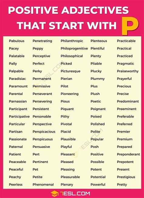 150+ Positive Adjectives that Start with P in English • 7ESL