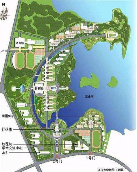 江汉大学校园总平面图