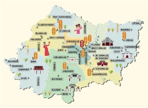 湖北旅游地图图片