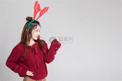 非主流女生头像鹿角