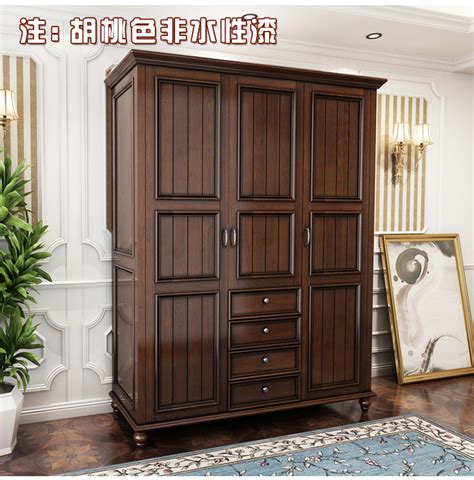 新中式实木衣柜紫金檀木大容量衣橱卧室四门红木柜子储物家具-阿里巴巴