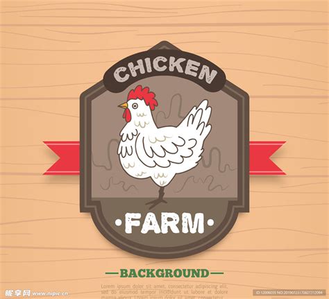 创意养鸡场白色公鸡标签设计图__其他图标_标志图标_设计图库_昵图网nipic.com