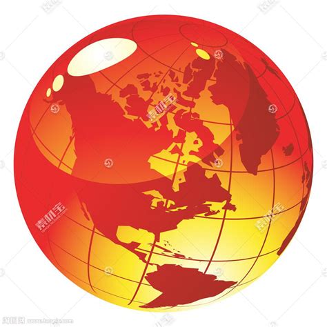 红色地球矢量图片(图片ID:1134973)_-其他-空间环境-矢量素材_ 素材宝 scbao.com