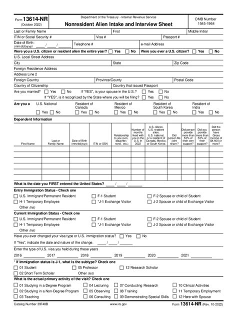 Form 13614 nr: Fill out & sign online | DocHub