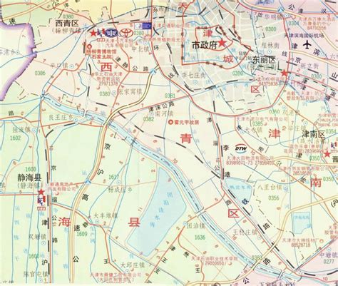 天津市西青区地图图片