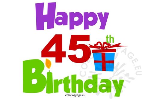 45 years Birthday logo, luxury 45th Birthday design celebration Stock ...