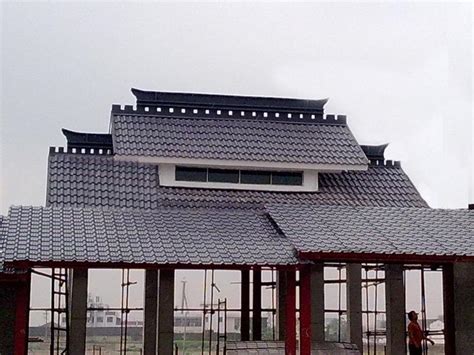 圆弧形彩钢琉璃瓦765型 0.4厚灰色彩钢瓦 仿古造型屋面板-阿里巴巴