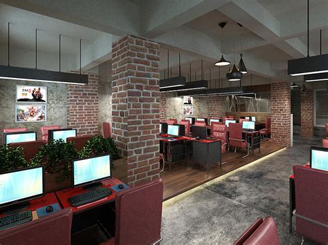 网咖网吧装修设计案例-服务项目-卓创建筑装饰