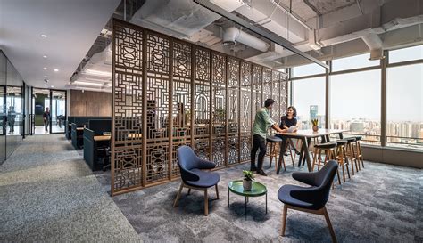 时尚办公网|办公设计|设计欣赏|城市魅力 领英LinkedIn上海办公设计欣赏
