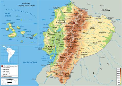 厄瓜多尔地貌图 - 厄瓜多尔地图 - 地理教师网