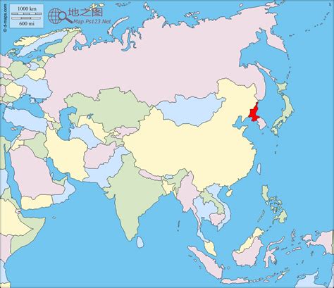 韩国朝鲜地图图片