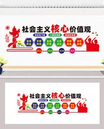 红色24字核心价值观党建文化墙图片下载_红动中国