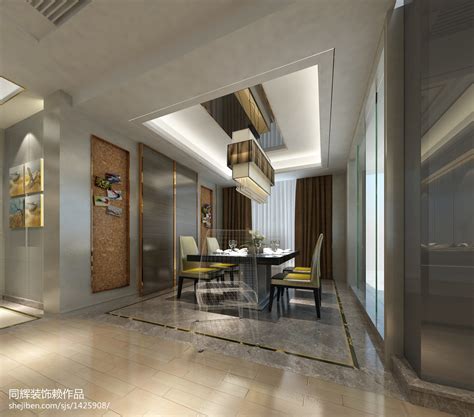 新中式客厅餐厅|空间|室内设计|张美丽效果图 - 原创作品 - 站酷 (ZCOOL)