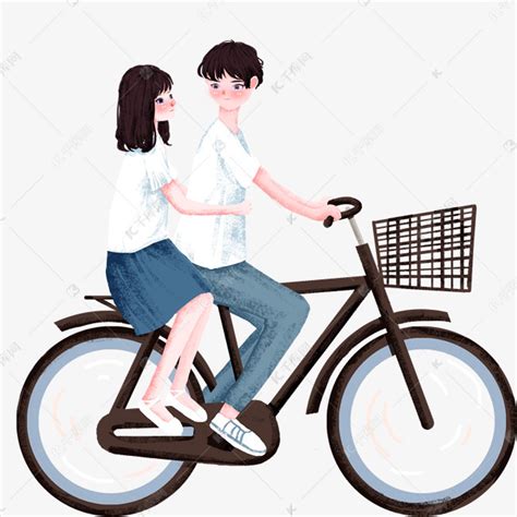 情侣浪漫约会骑车素材图片免费下载-千库网