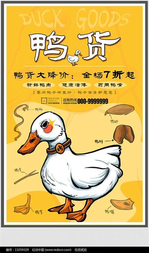 创意鸭货宣传海报图片_海报_编号11059329_红动中国