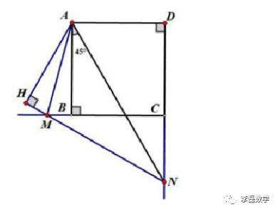 正方形中含半角，经典例题解读_模型_于点_投篮
