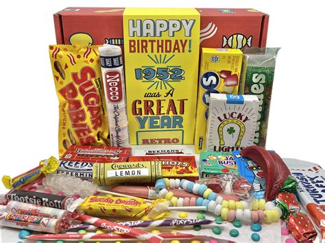 Buy RETRO CANDY YUM ~ 1952 71st Birthday Gift Box Nostalgic Candy Mix ...