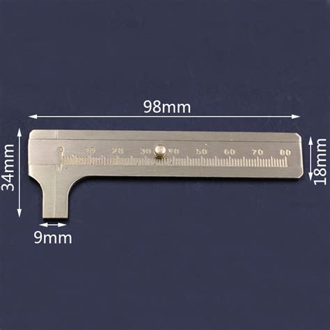 迷你黄铜卡尺 游标尺 双刻度测量尺子 便携式袖珍复古铜尺-阿里巴巴