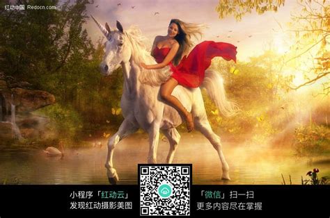 独角兽与美女图片免费下载_红动中国