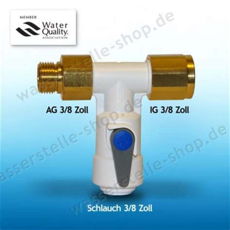 3/8" IG/AG x 3/8" Schlauch Wasseranschluss Festwasseranschluß SBS ...