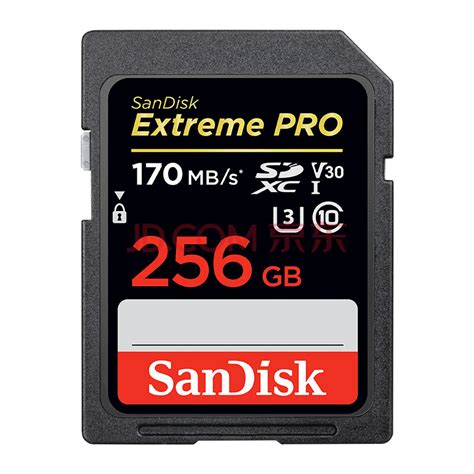 闪迪（SanDisk）256GB SD存储卡 U3 C10 V30 4K至尊超极速版数码相机内存卡 读速170MB/s 写速90MB/s ...