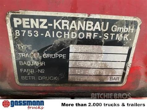 Penz 13504 P Kran, 1996, Alemanha - camiões de transporte de troncos ...
