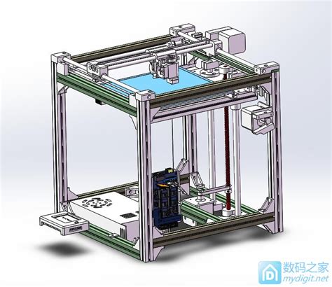 3D打印机结构详图_SOLIDWORKS 2020_模型图纸下载 – 懒石网