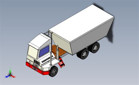 卡车模型_SOLIDWORKS 2020_模型图纸下载 – 懒石网