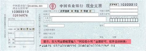 使用票据打印软件打印中国农业银行现金支票