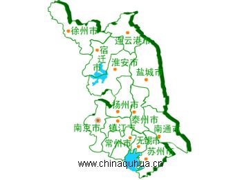 江苏省地图矢量PPT模板_PPT设计教程网