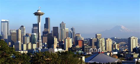 西雅图市风景与城市建筑和交高清图片下载-正版图片504926368-摄图网