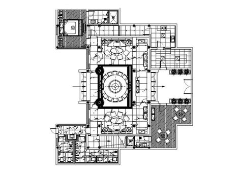 [徐州]新中式豪华机关办事处室内设计施工图（含效果图）-办公空间装修-筑龙室内设计论坛